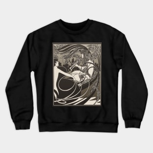 Flute Lady (cream/black) Crewneck Sweatshirt